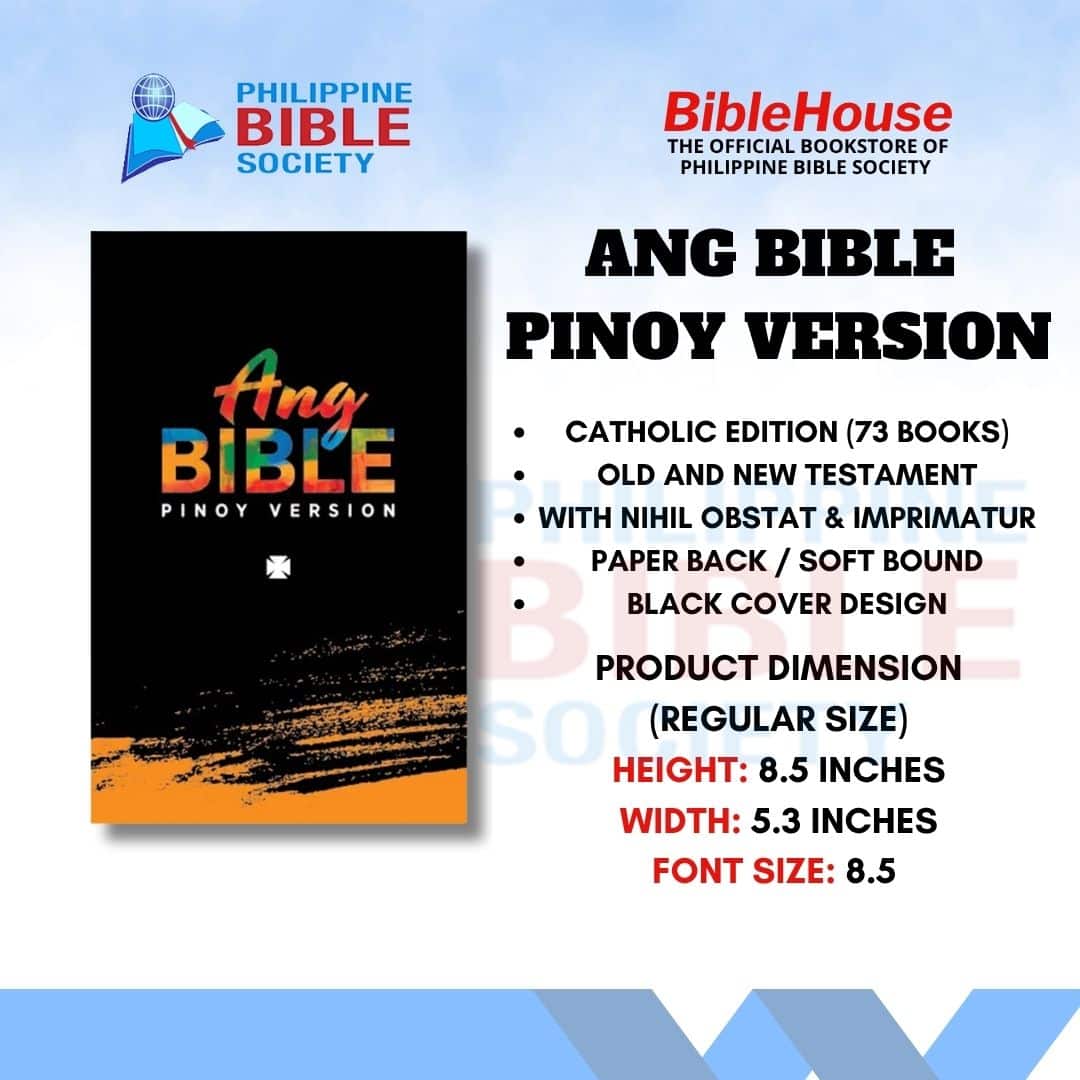 Ang Bible: Pinoy Version (BLACK) | Catholic Edition | Paperbound | Philippine Bible Society