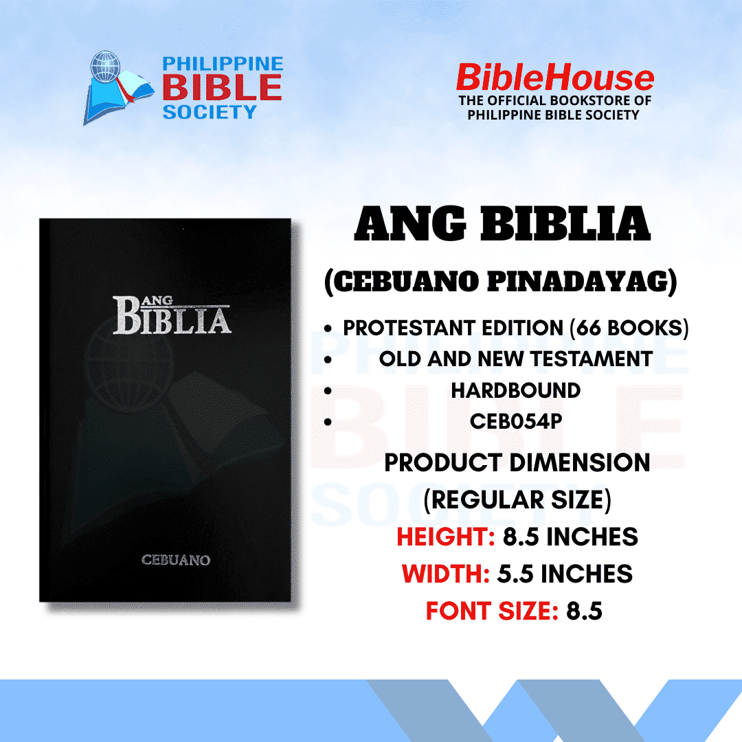 Ang Biblia Cebuano Pinadayag | Regular Size | Cebuano Bible | Hardbound | Old and New Testament | Philippine Bible Society | KJV | Biblia | King James Version | Protestant Edition