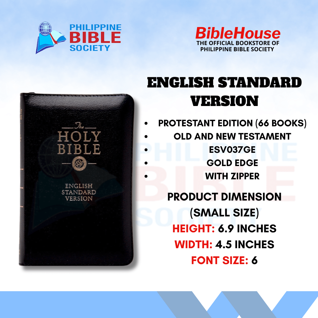 ESV Bible Black Leatherette Cover with Zipper edition | Old and New Testament | Protestant Edition