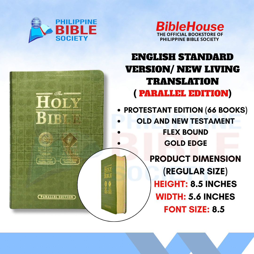 The Holy Bible/New Living Translation (Parallel) | ESV | NLT | Flex Cover | Green | Big Size