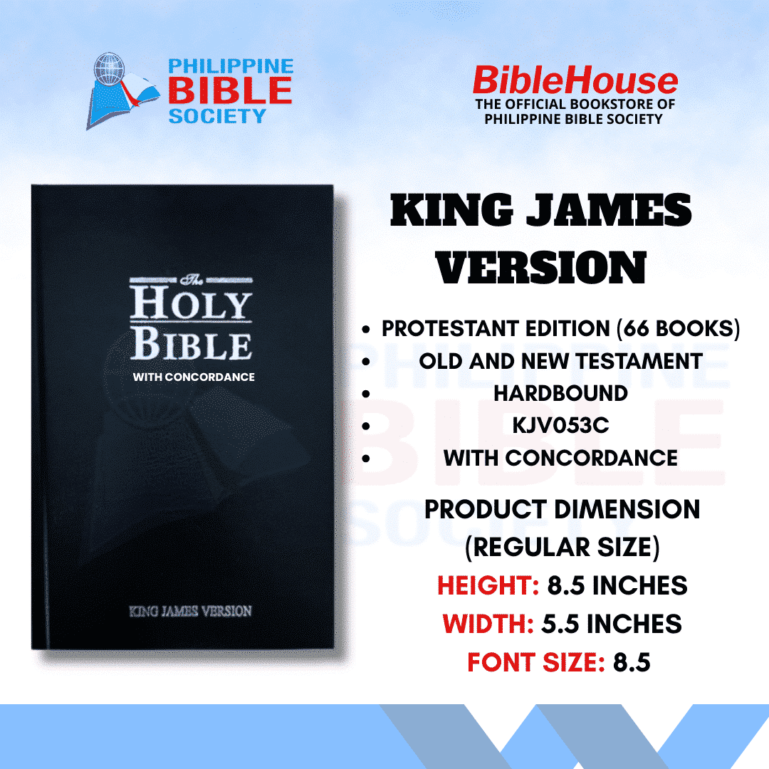 King James Version | Regular Size | Black | Hardbound | Old and New Testament | With Concordance | Protestant Edition