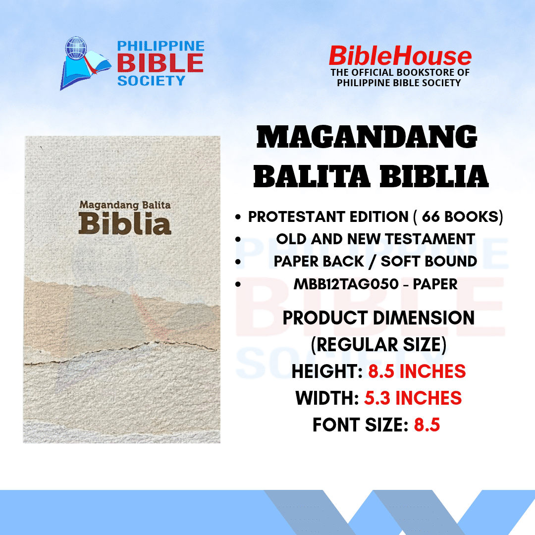 Magandang Balita Biblia | Paperbound Cover | MBB | Old and New Testament | Protestant Edition | Filipino Language- PAPER DESIGN