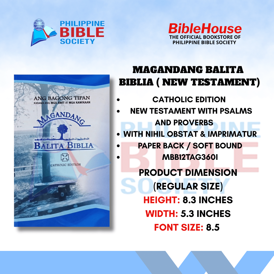Ang Bagong Tipan kasama ang Mga Salmo at mga Kawikaan | Catholic Edition | Paperbound | Filipino Language