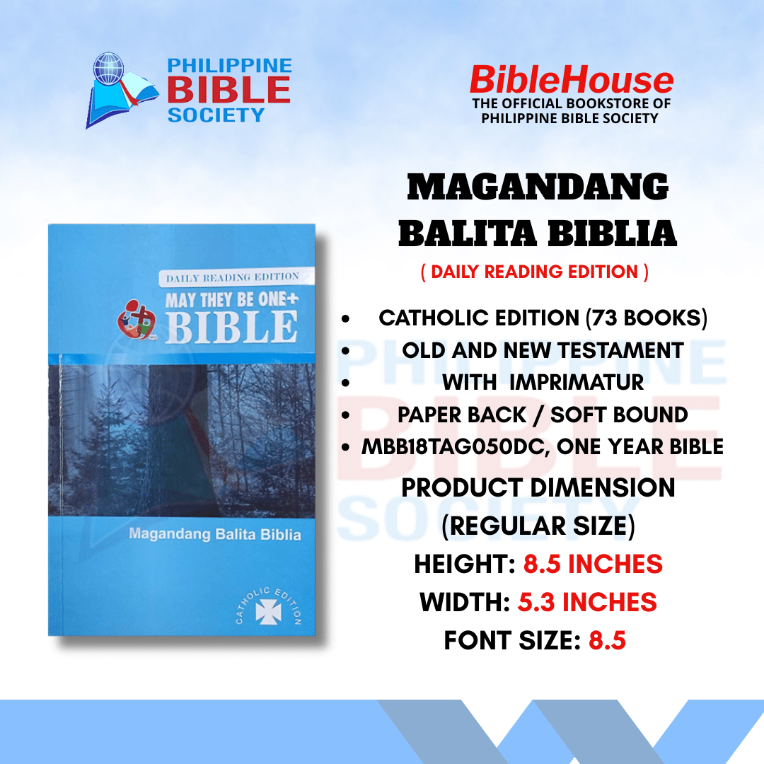 Magandang Balita Biblia Daily Reading Edition | Paperbound | Catholic Edition | Deuterocanonical | MBB | Old and New Testament | Filipino Language