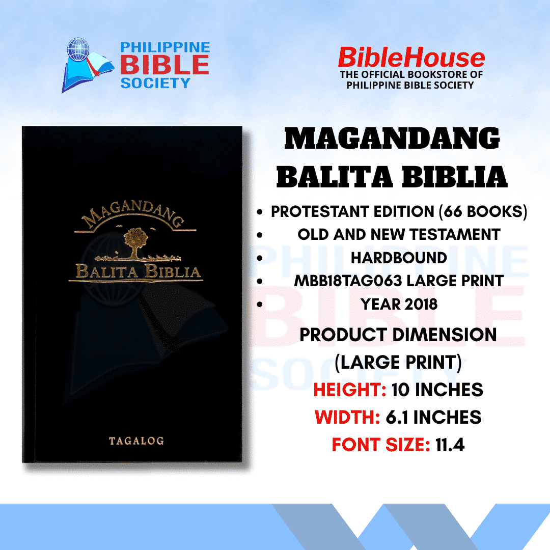 Magandang Balita Biblia: Largeprint |  Old and New Testament | Protestant Edition | Big Size | Filipino Language
