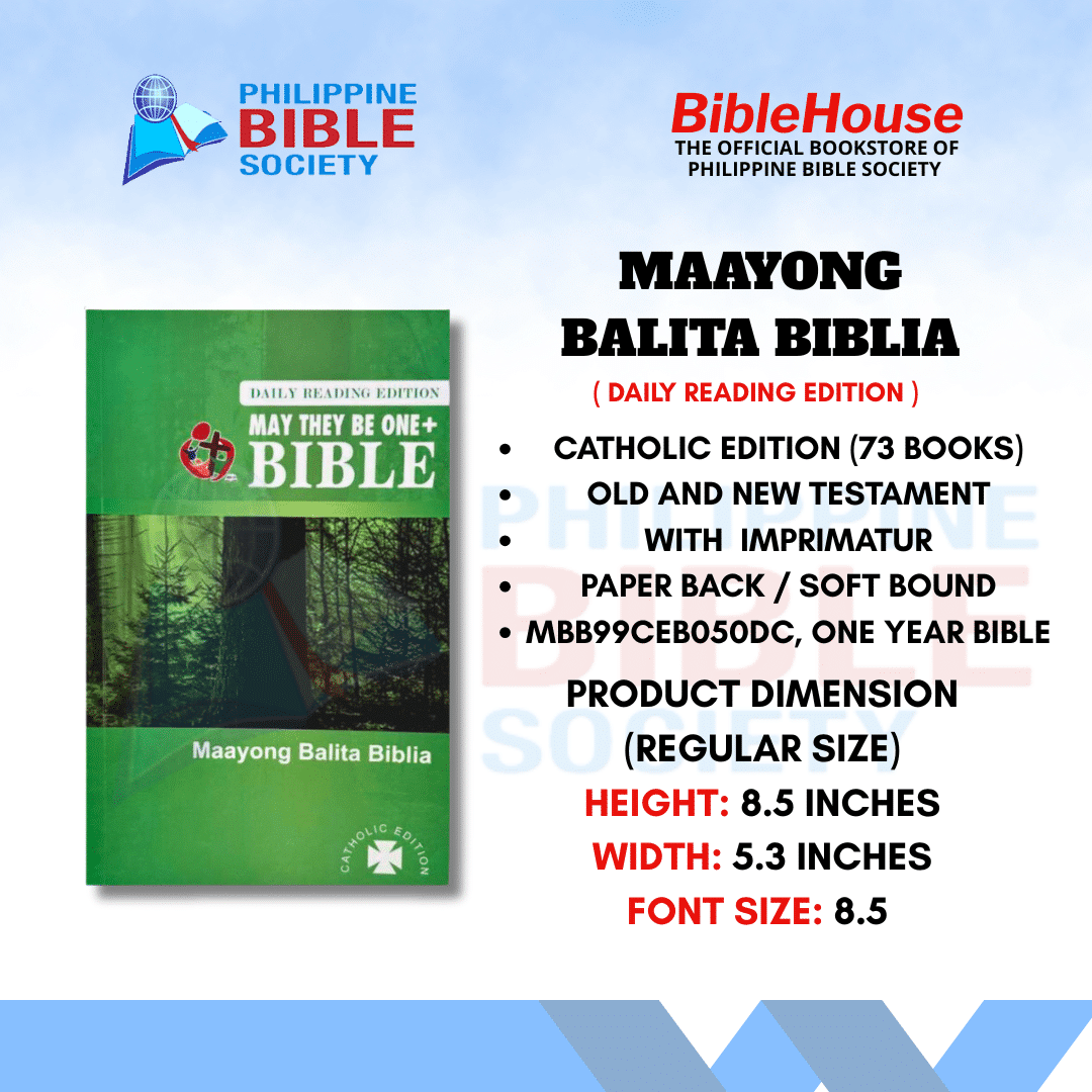 Maayong Balita Biblia Daily Reading Edition | Cebuano | Softbound Cover | Deuterocanonical | MBB | Old and New Testament | Philippine Bible Society 2023 | Catholic Bible | Cebuano Bible | Biblia Best Translation